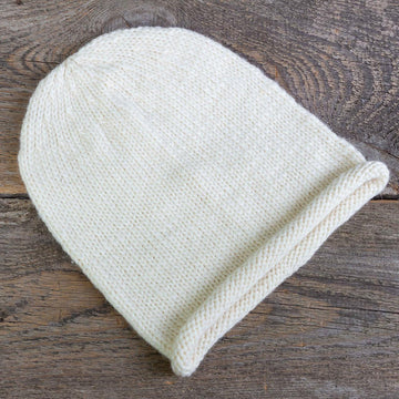 Knitting Pattern Rolled Brim Slouchy Beanie