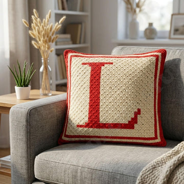 First Letter L Pillow Cover CROCHET PATTERN