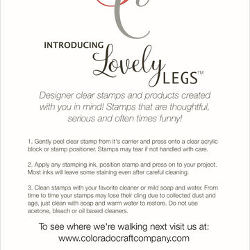 Colorado Craft Company Clear Stamps 4"X6" - Military Strong-Lovely Legs