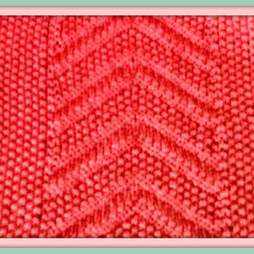 Seed Stitch Chevron Knit Towel