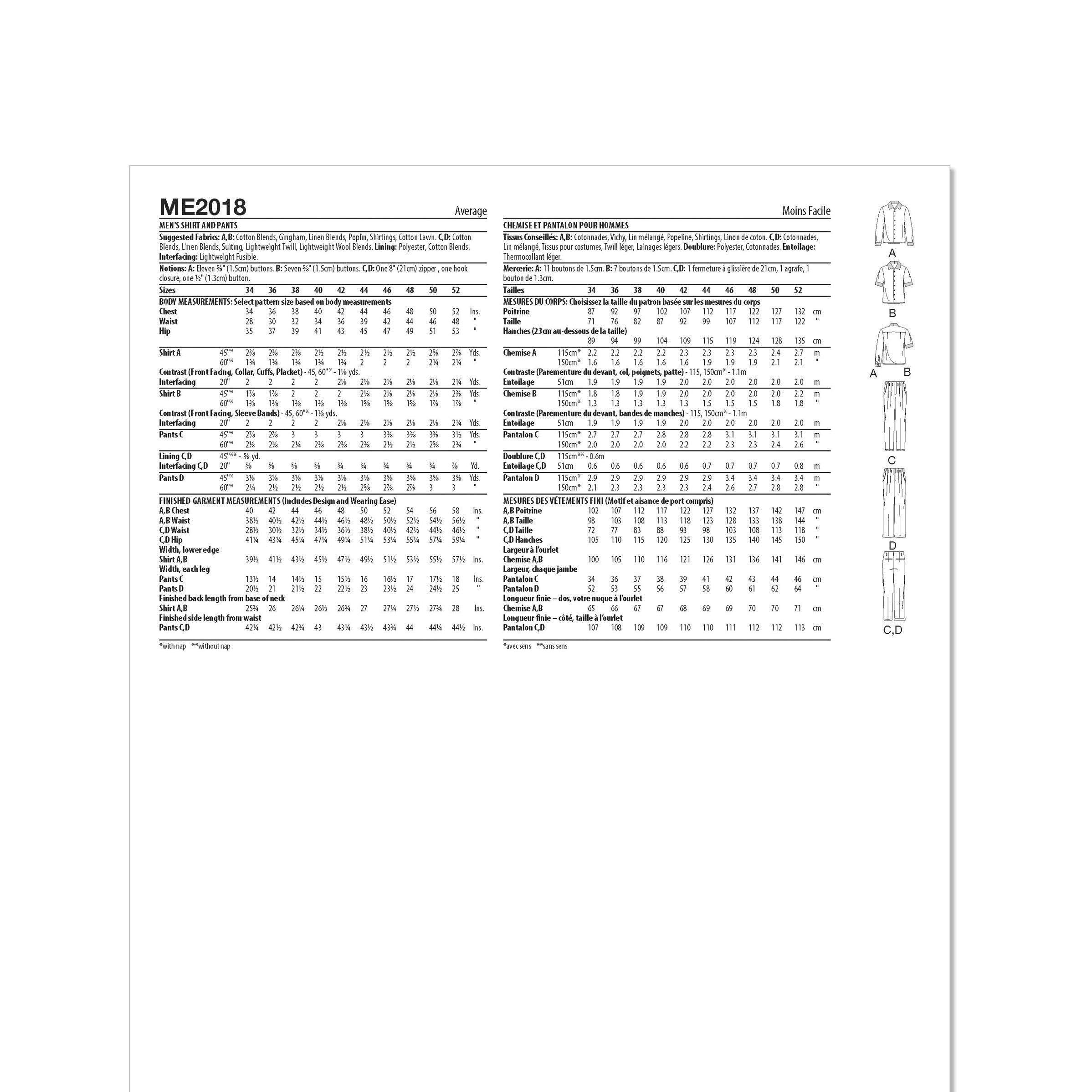 Know Me Men's Shirt and Pants by Julian Creates ME2018 - Sewing Pattern