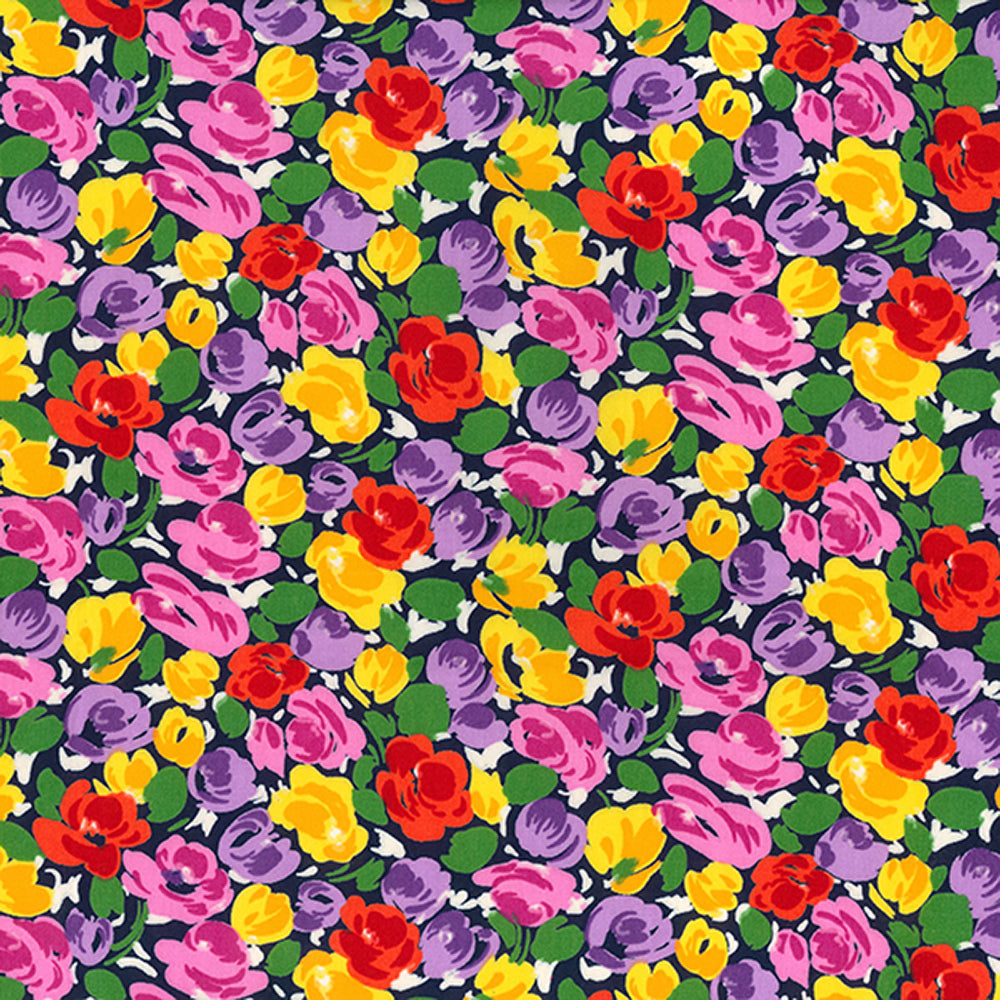 Rose & Hubble Cotton Poplin Printed - Floral Navy