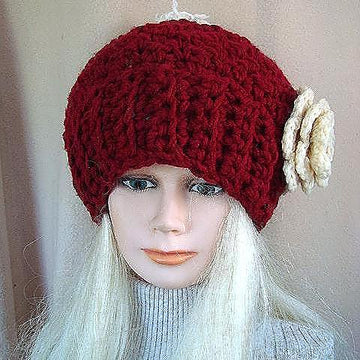 709 CHUNKY PEBBLE STITCH SLOUCHY HAT
