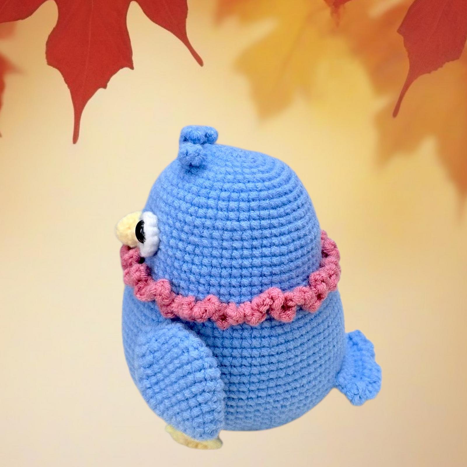 Blue Bird Monster Amigurumi Crochet Pattern