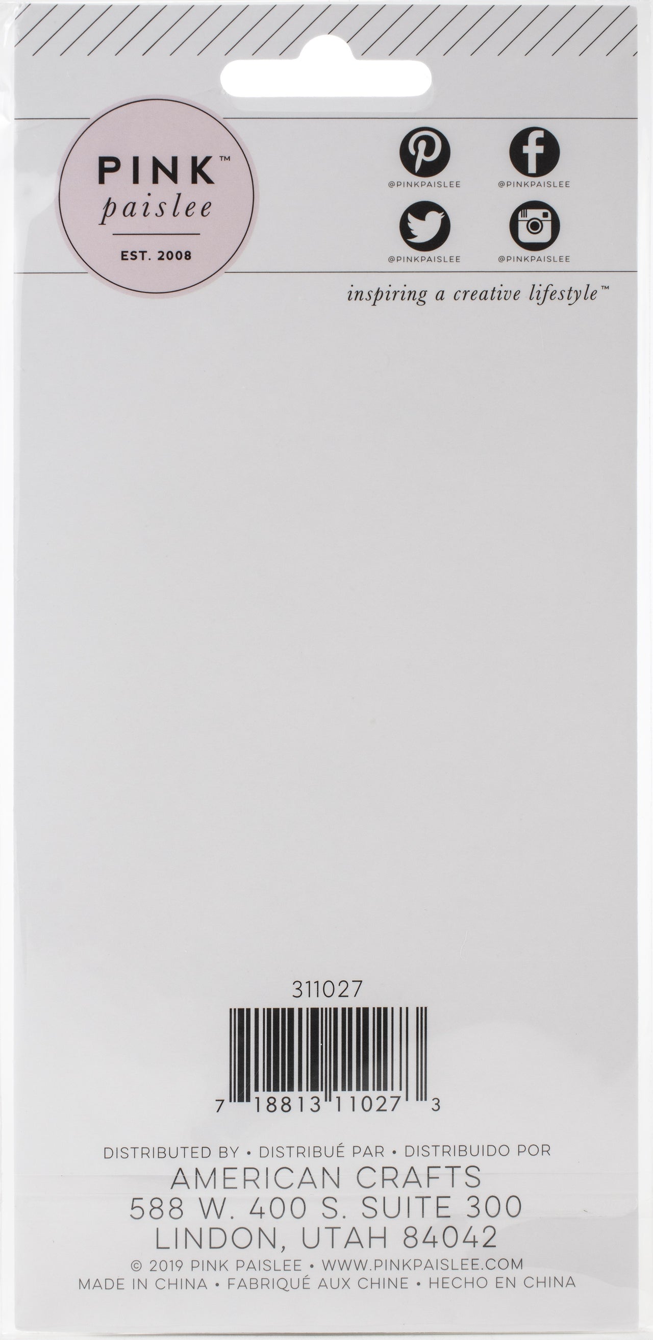 American Crafts 5th & Monaco Clear Acrylic Stamps 11/Pkg - 621209