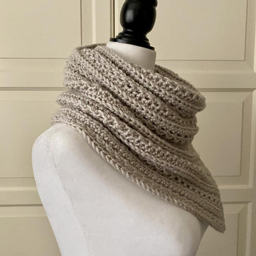 Easy Crochet Scarf Pattern: Cute-N-Easy Buttoned Cowl-Scarf