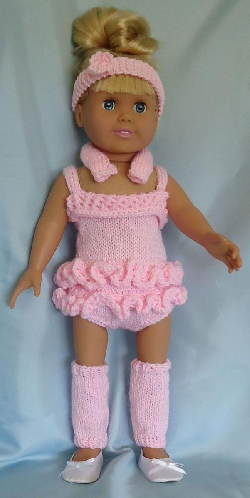 Dance Practice, Knitting Patterns fit American Girl and other 18-Inch Dolls