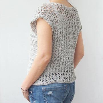 Silver drop top sweater