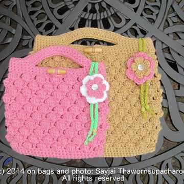Bobble Bag Crochet Pattern in 2 Sizes