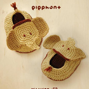 CROCHET PATTERN - Elephant Baby Booties Elephant Preemie Newborn Socks Animal Shoes Elephant Baby Slippers Elephant Applique (EB01-B-PAT)