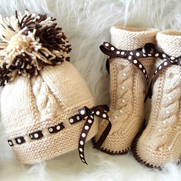 Baby Hat Infant Baby Booties Girl Knitting Pattern