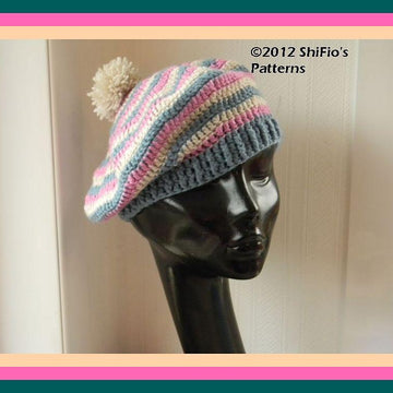 210-Ladies Hat, Beret, Beanie & Headband Crochet Pattern #210