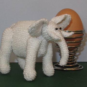 World's Tiniest White Elephant Amigurumi Toy
