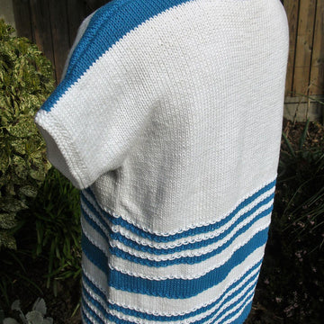 2 Tone Striped V Neck Sweater