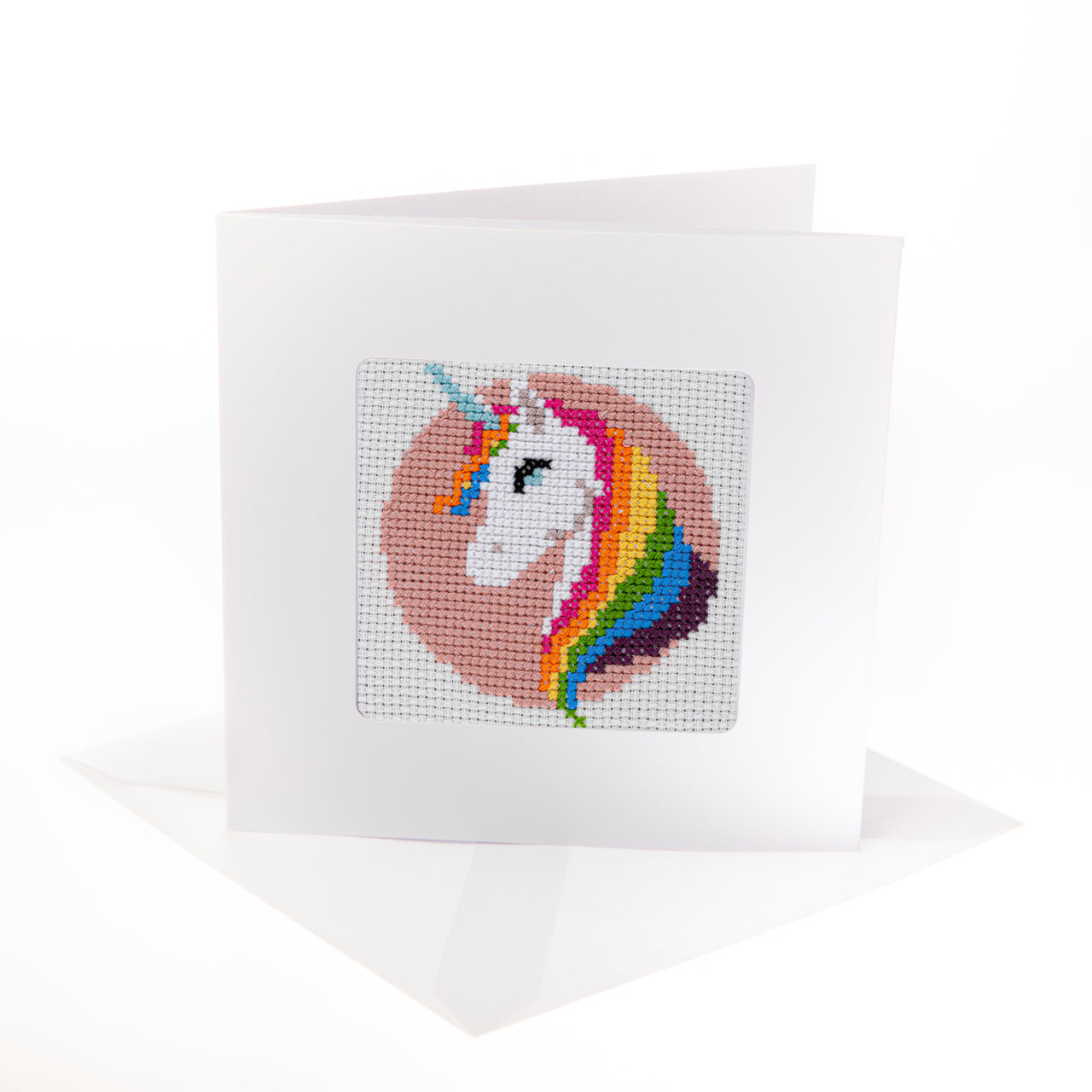 Stitchfinity Unicorn Mini Card Cross Stitch Kit - 13cm x 13cm