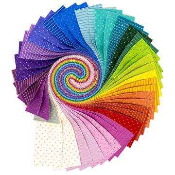 Tula Pink True Colors Tiny Dots and Tiny Stripes Strip Roll - DR82-028