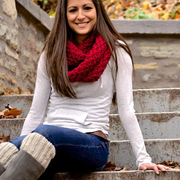 Cranberry Moss Scarf