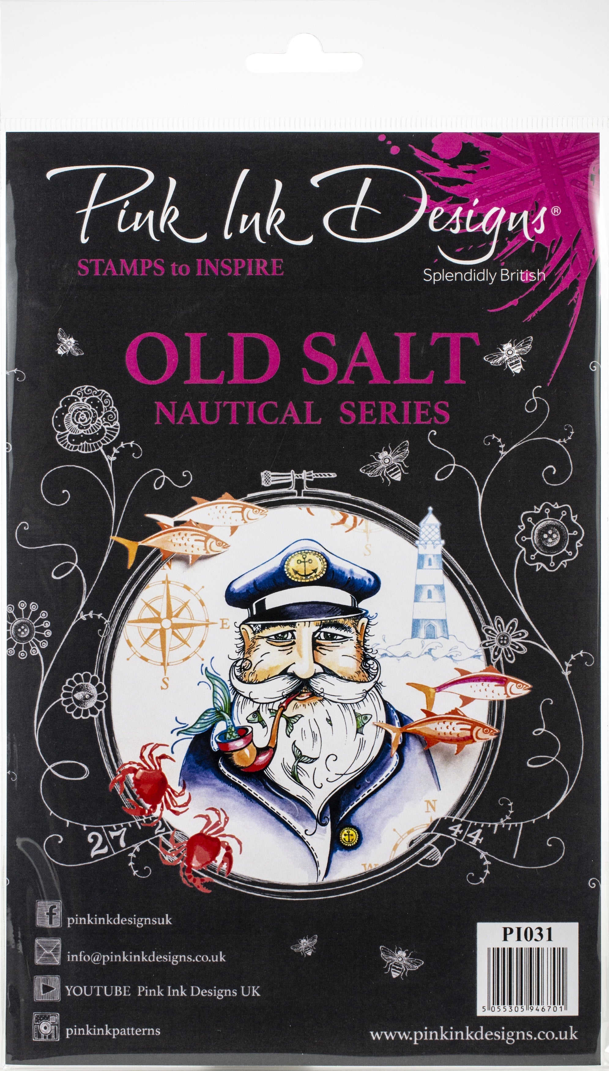Creative Expressions Pink Ink Designs A5 Clear Stamp Set - Old Salt