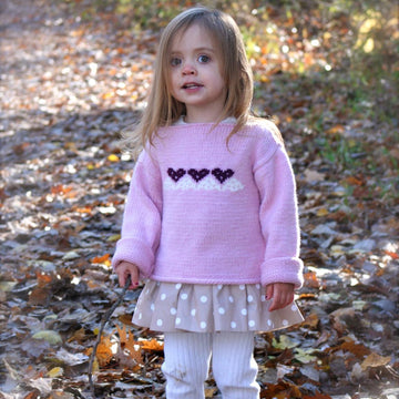 Pink Heart Baby Sweater