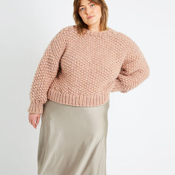 Amanda Sweater in Wool and the Gang Crazy Sexy Wool - Leaflet