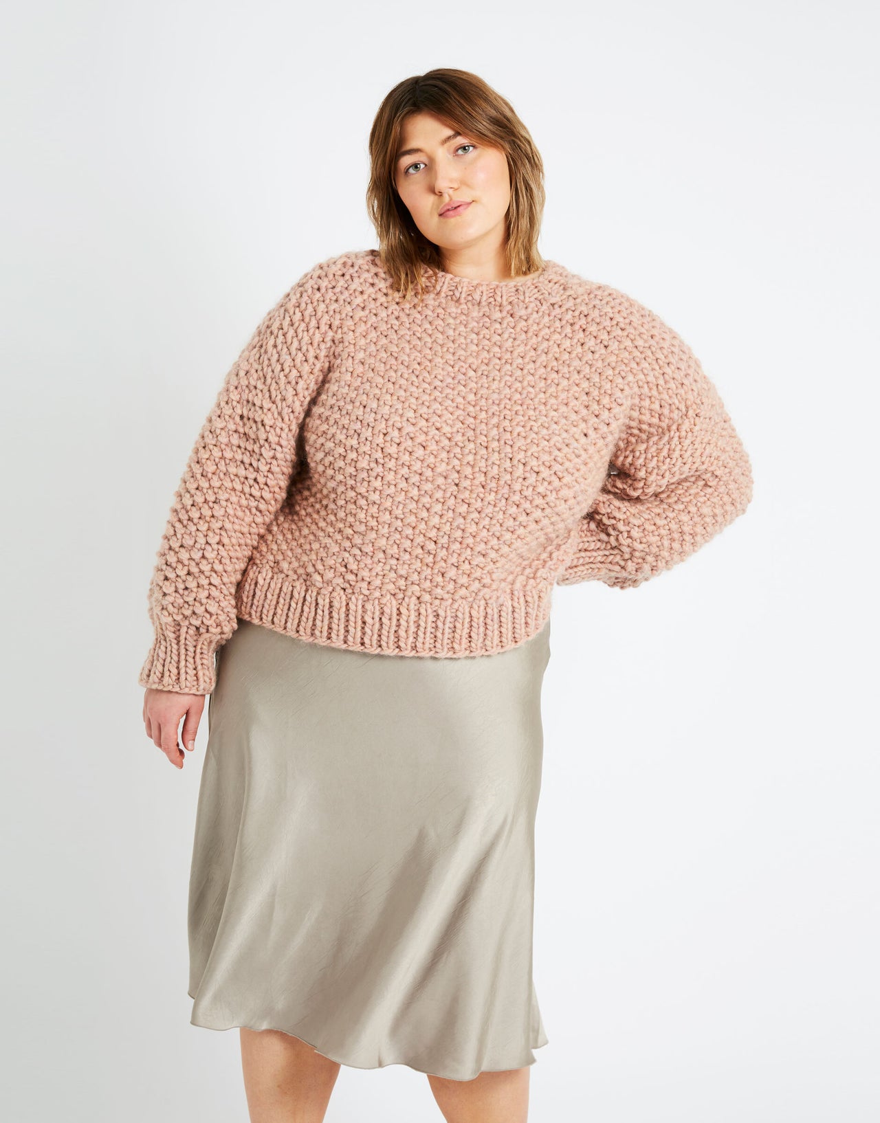 Amanda Sweater in Wool and the Gang Crazy Sexy Wool - Leaflet