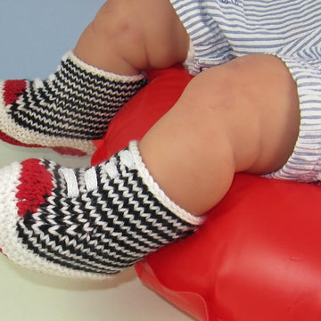 Baby Stripe Basketball Booties