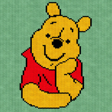 Winnie Pooh Knitting Chart