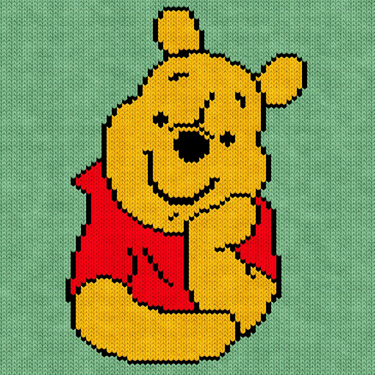 Winnie Pooh Knitting Chart