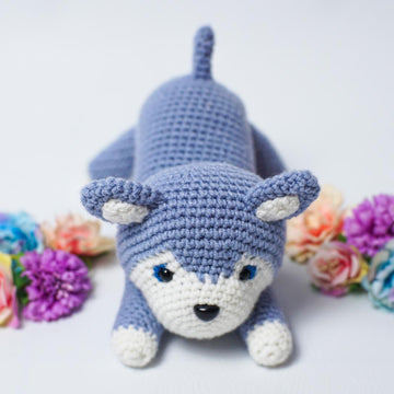 Siberian husky puppy amigurumi crochet pattern