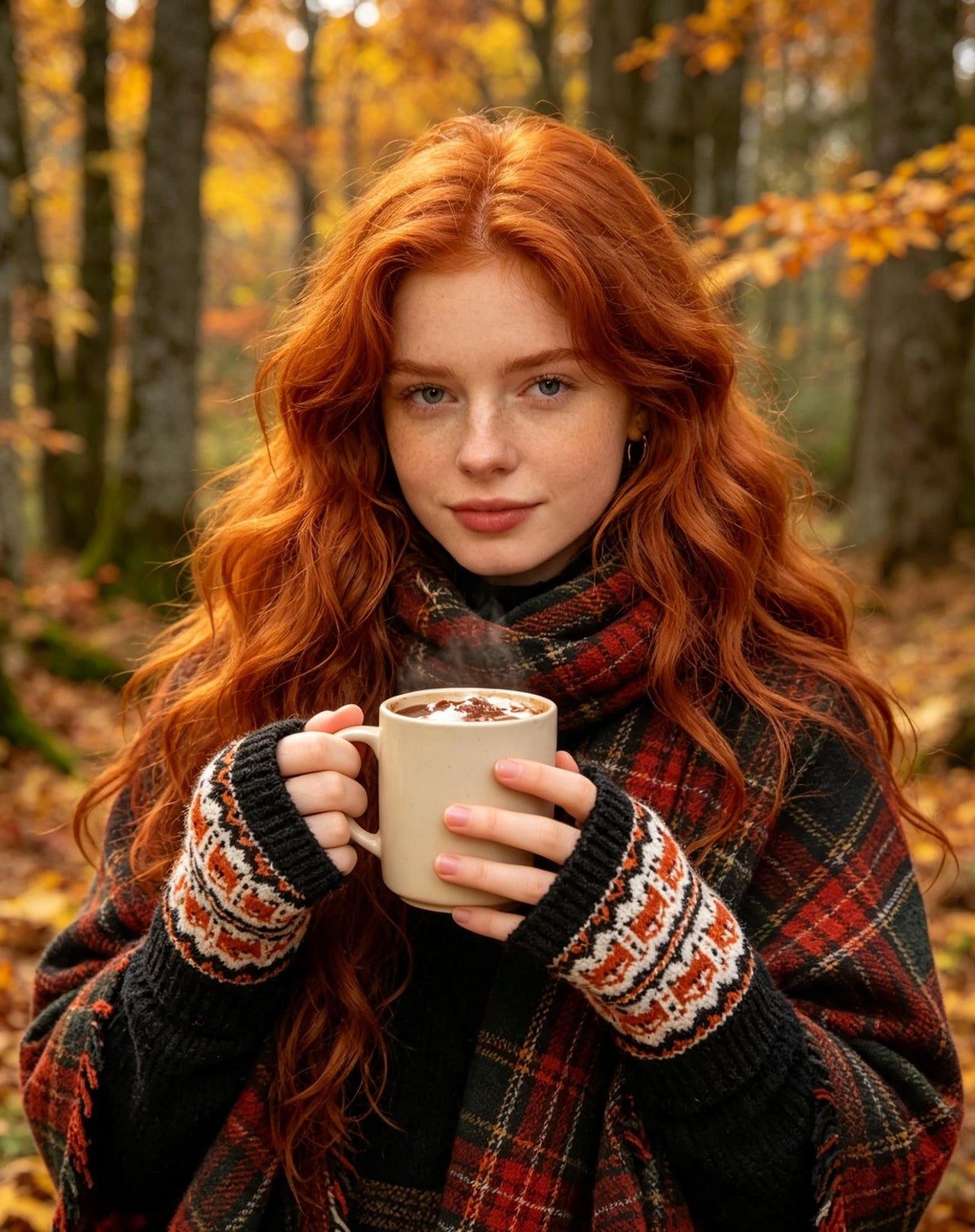 Fox Family Mitts - fingerless gloves