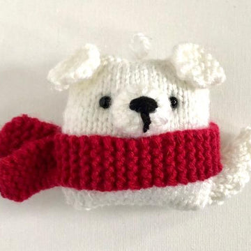 Puppy Christmas Ornament Knit Pattern