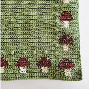 Mushroom Border Blanket