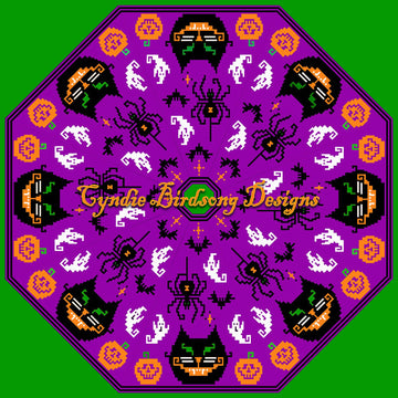 Retro Halloween Holiday Tree Skirt