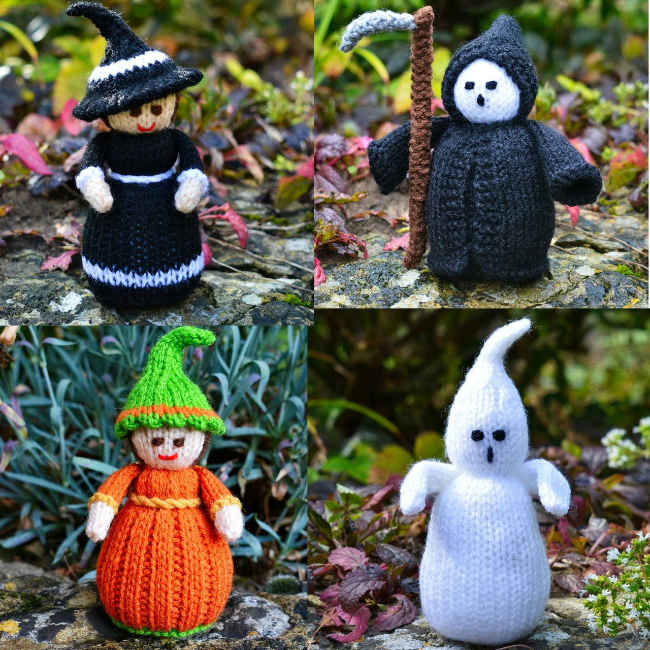 Halloween Dolls Knitting Pattern - Toy Knitting Pattern