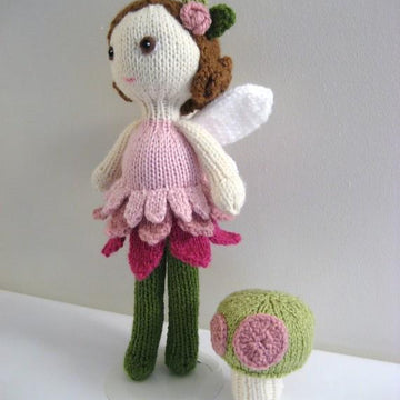Fairy Doll and Mushroom Knit Pattern Set