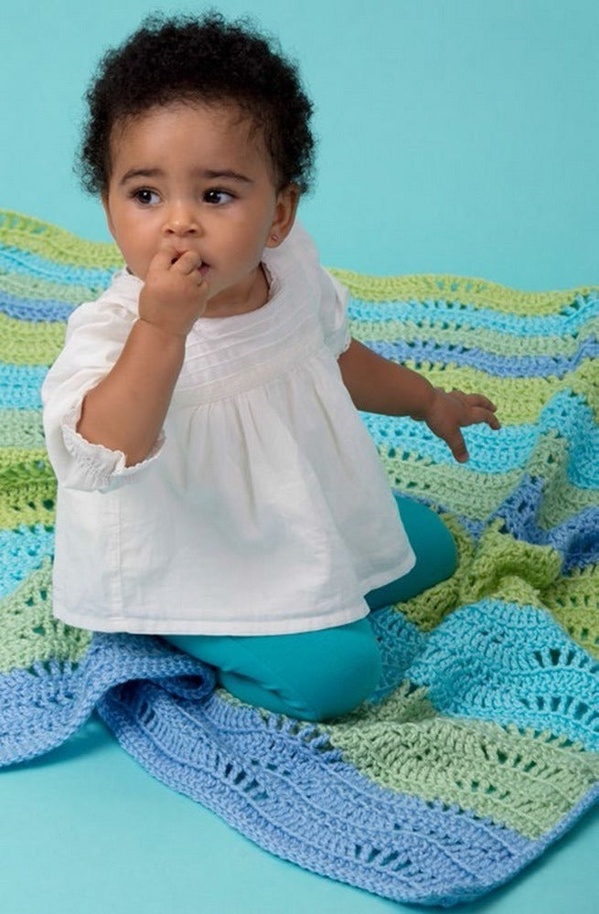 Cool Breeze Baby Ripple in Red Heart Soft Baby Steps Solids - LW3337