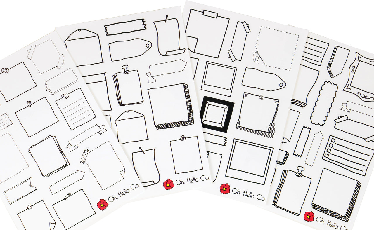 Oh, Hello Co. Oh Hello Planner Stickers 4 Sheets - Bullet Journal