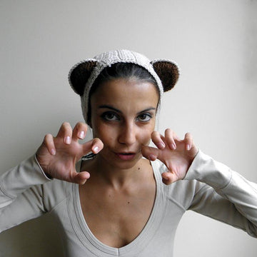 Teddy bear headband / earwarmer