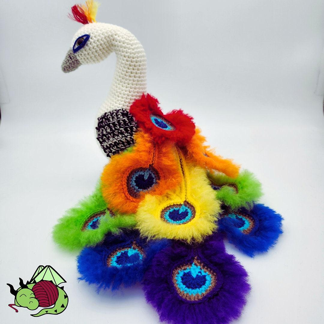 Rainbow Peacock Amigurumi
