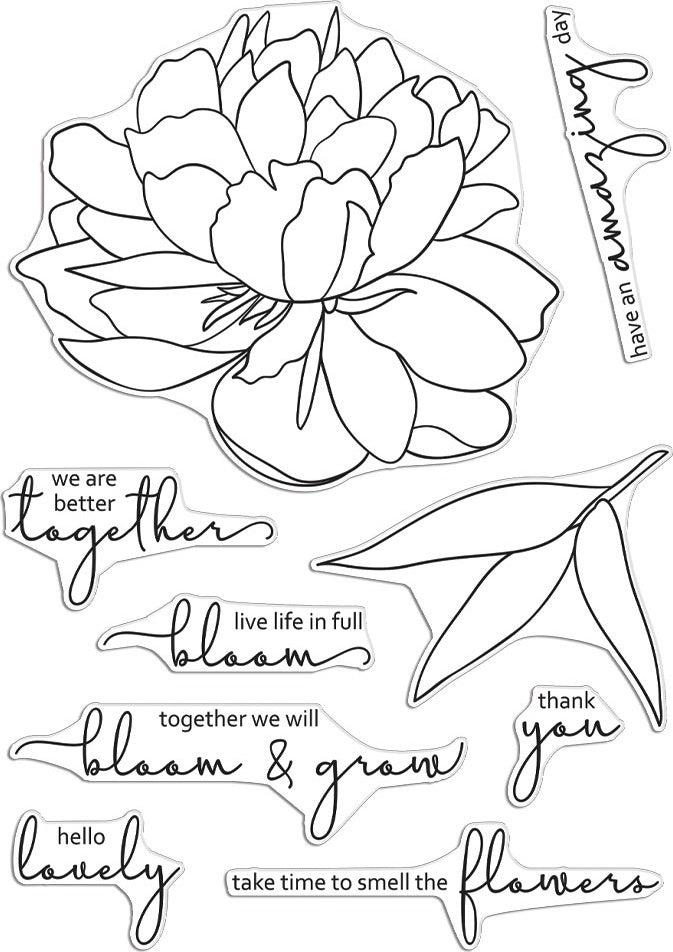 Hero Arts + Altenew 6"X8" Stamp Set - Bloom & Grow