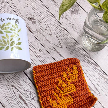 Skeletal Leaf Mosaic Coaster