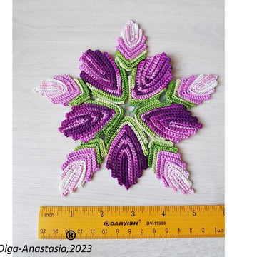 Floral table doily pattern Irish crochet lace
