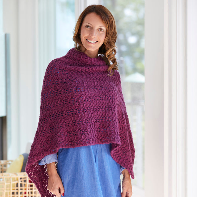 819 Pinion Feather Wrap - Shawl Knitting Pattern for Women in Valley Yarns Northfield