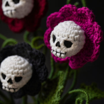 Crochet PDF pattern skull flowerpot
