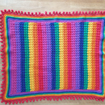 Bright and Bold Rainbow Blanket