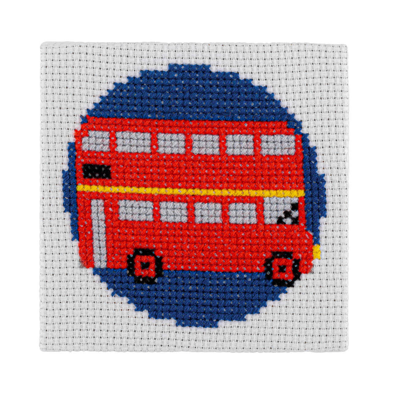 Stitchfinity London Bus Cross Stitch Kit - 6.9cm x 6.9cm