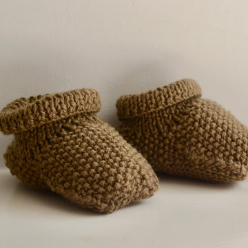 Moss Stitch Baby Boots