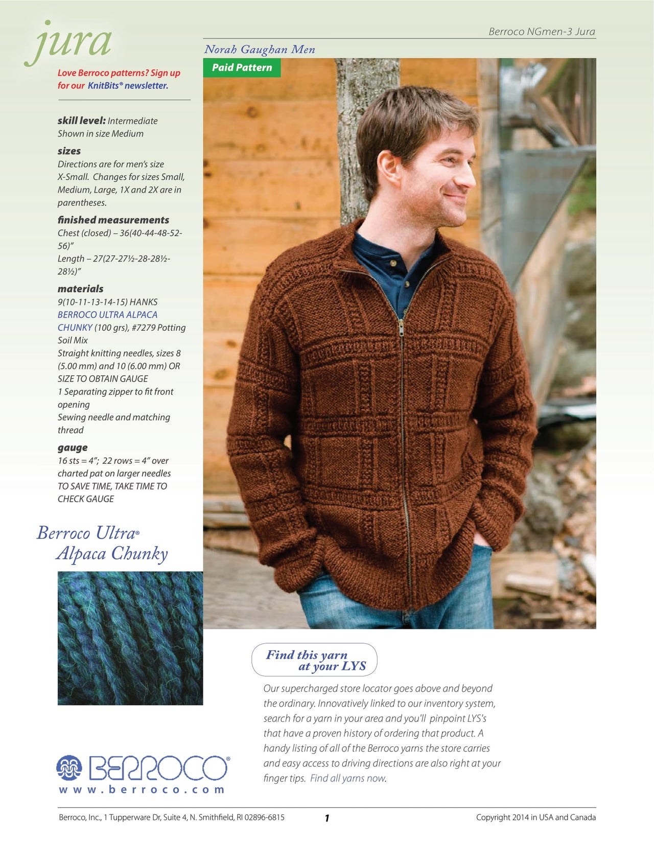 Berroco Jura PDF - Norah Gaughan Men