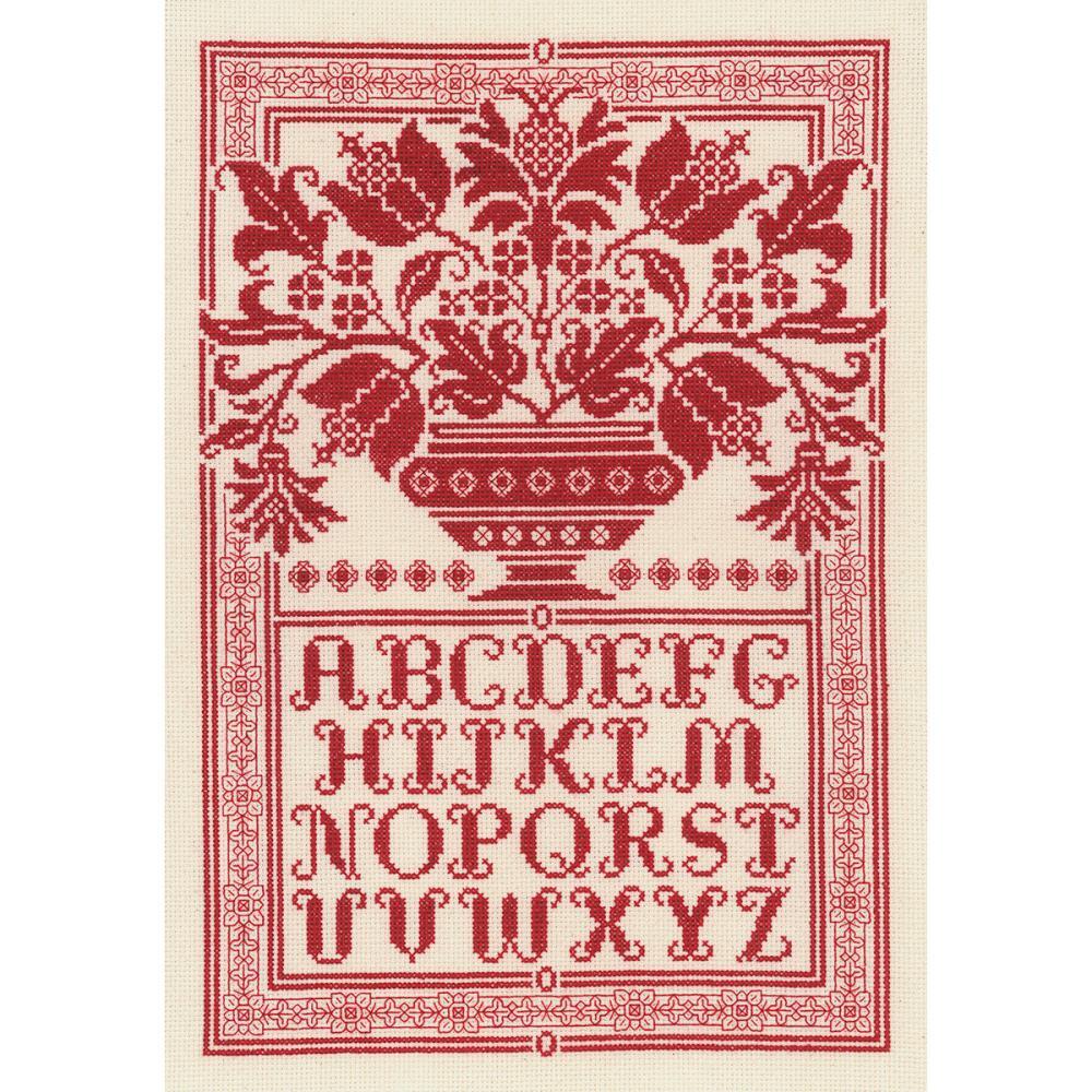 Imaginating Counted Cross Stitch Kit Folk Art Sampler (14 Count) - 10in x 14.75in