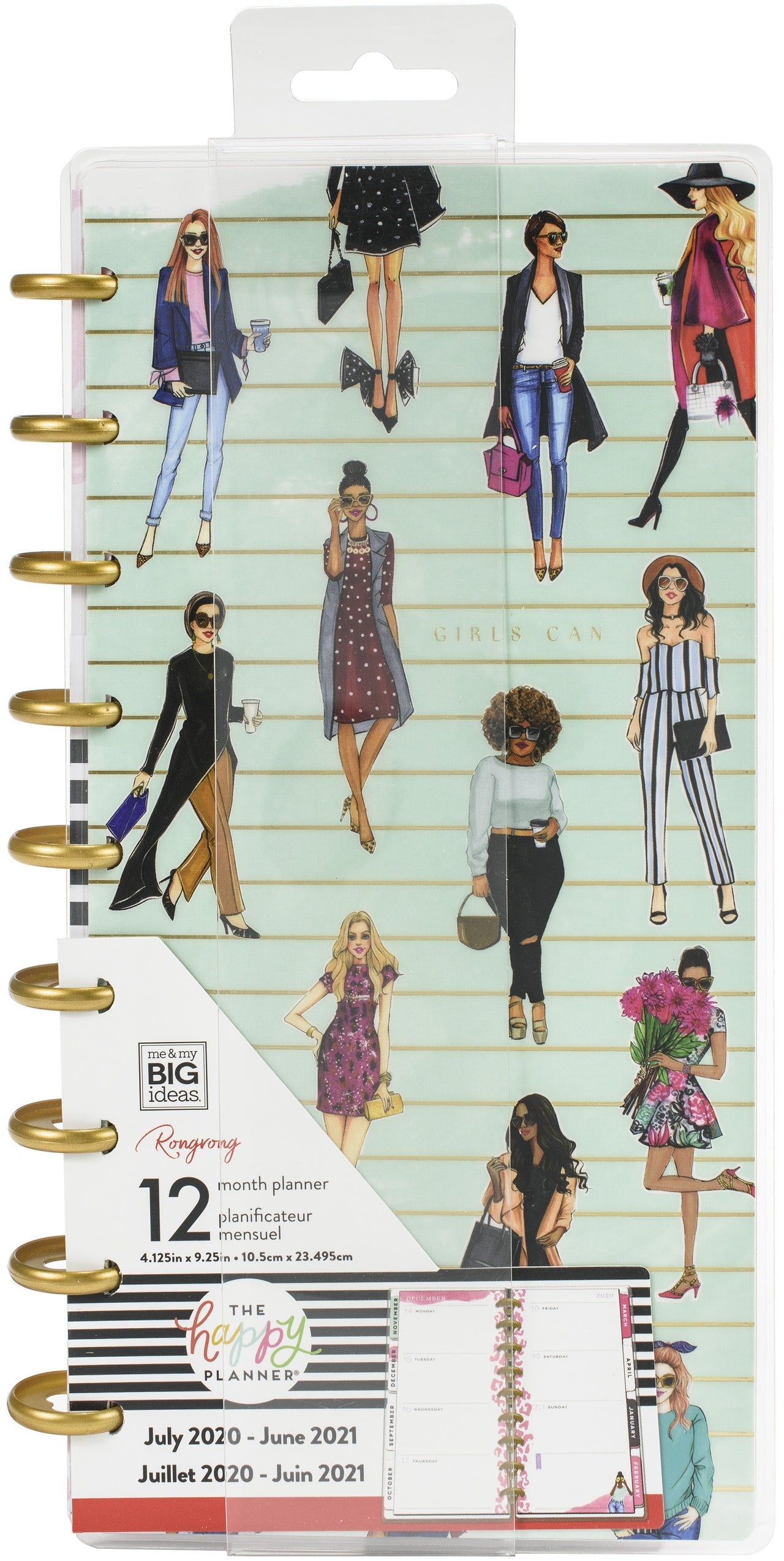 Happy Planner 12-Month Dated Skinny Planner - Girls X Rongrong, July 2020 - June 2